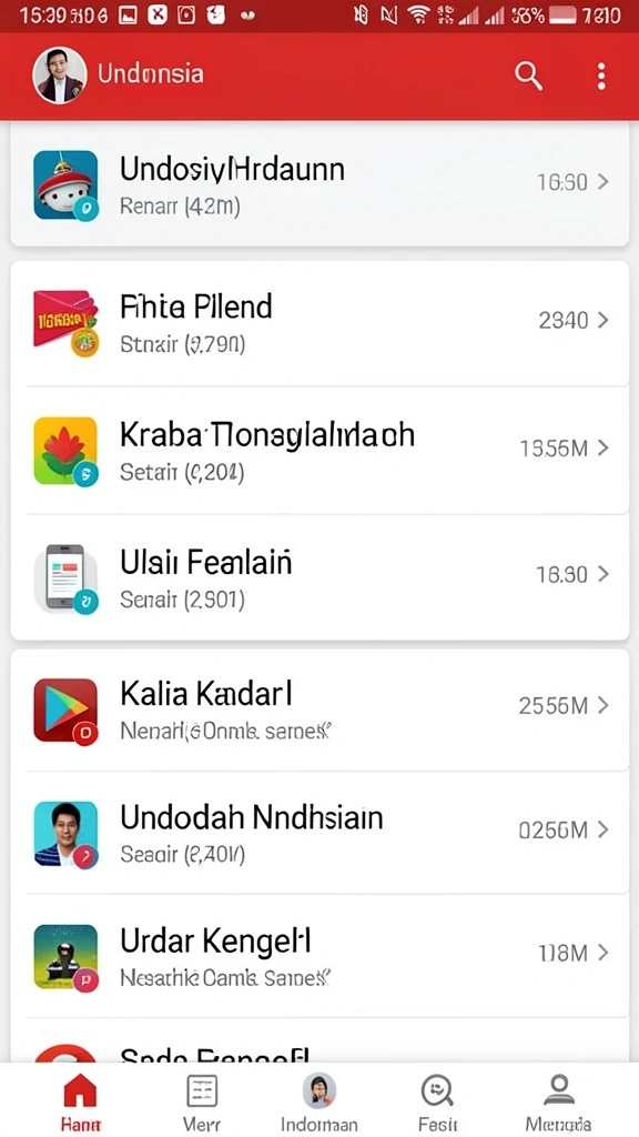 Tampilan menu utama yang menarik dan mudah dinavigasi.