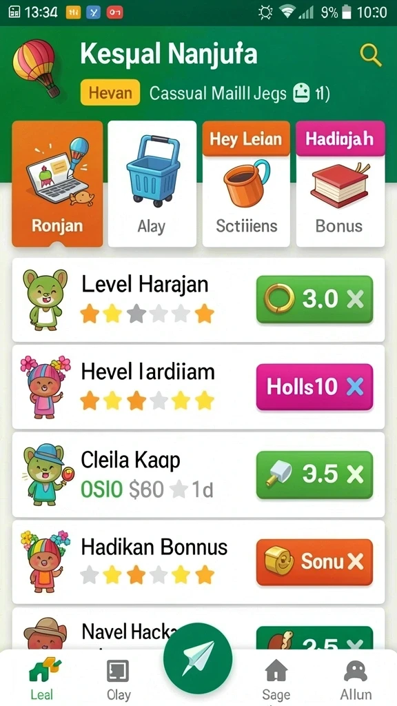 Fitur interaksi dengan pemain lain melalui chat.