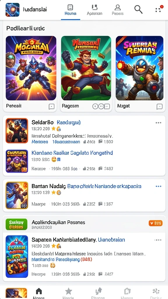 Berbagai pilihan permainan yang menghibur dan seru.