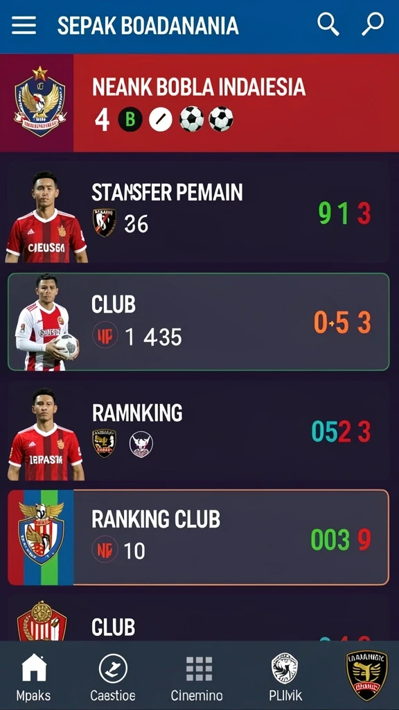 Beragam tema permainan yang tersedia.