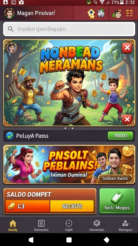 Grafis yang menarik dan berwarna-warni.