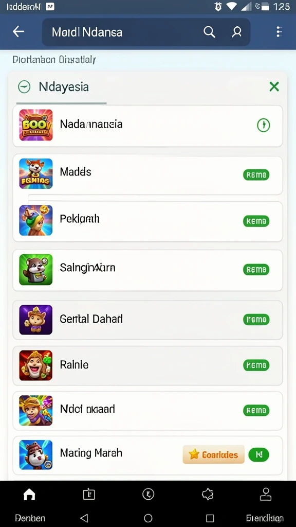 Tampilan utama aplikasi INDAAA yang menarik.