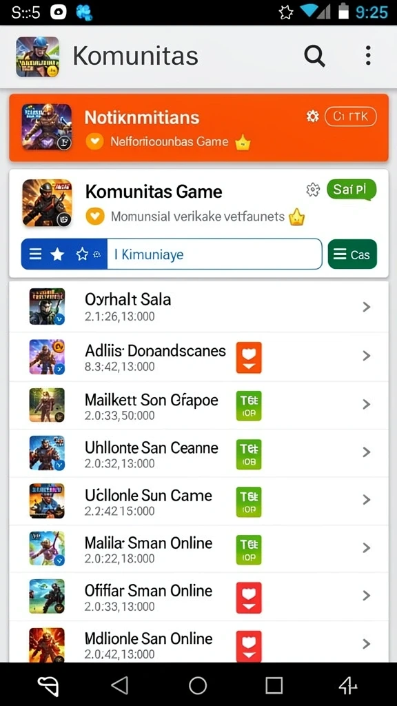 Komunikasi dengan pemain lain melalui fitur chat.