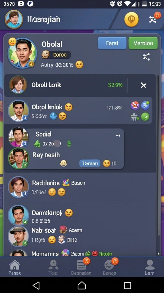 Tampilan menu utama aplikasi yang intuitif.