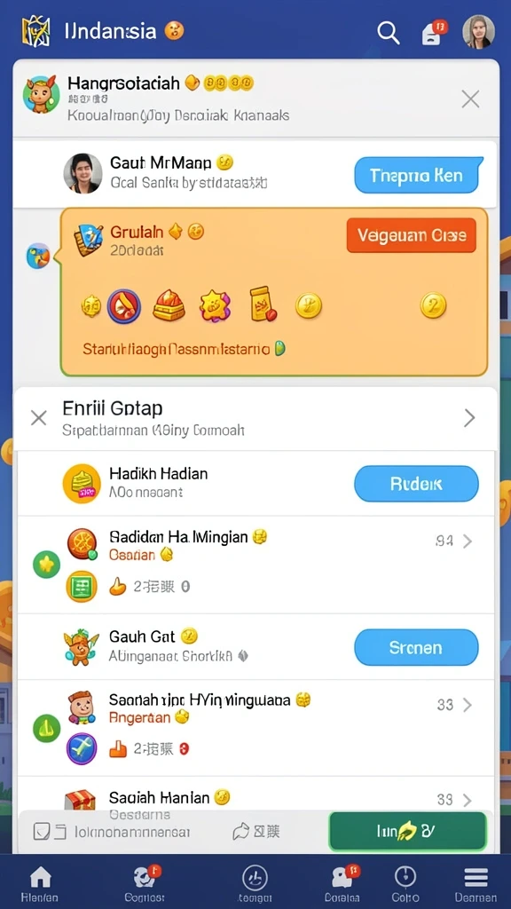 Karakter unik dengan kemampuan menarik.