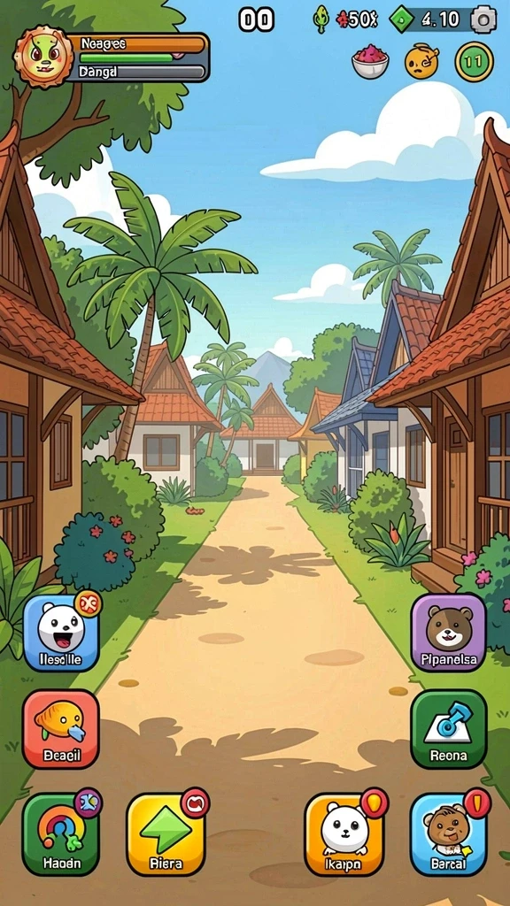 Tampilan awal permainan yang menawan.