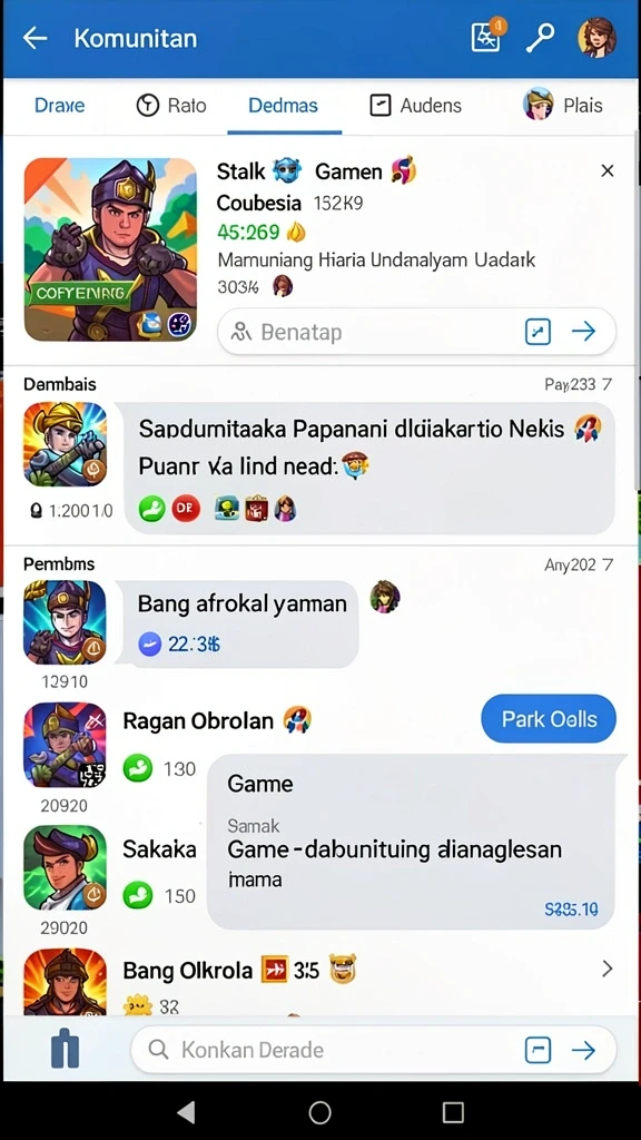 Screenshot menunjukkan komunitas aktif yang berdiskusi dan berbagi tips.